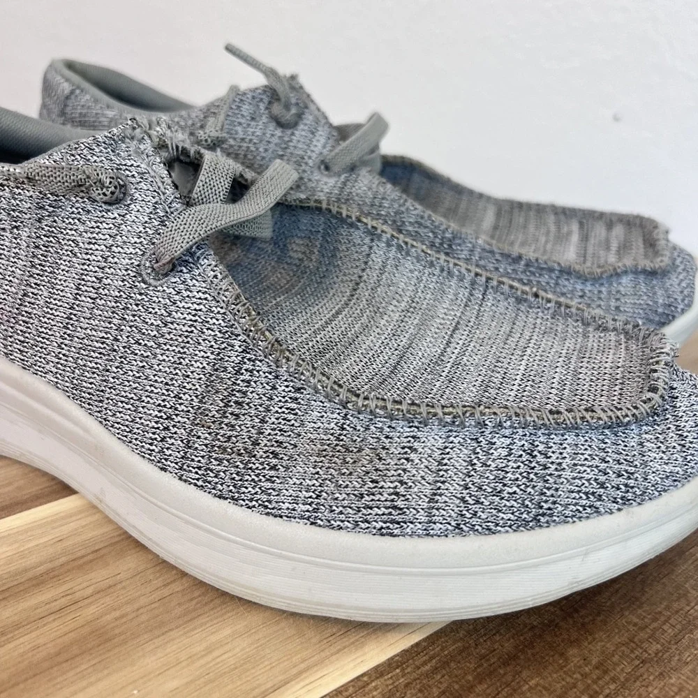 Skechers Melson Planon Shoes Mens 9 Gray Slip On Knit Slip On Comfort Casual